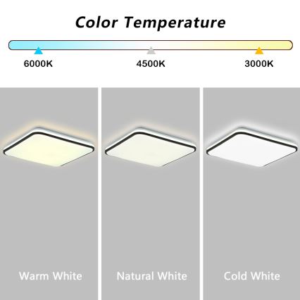 Brilagi - LED Stmívatelné stropní svítidlo SMART LED/36W/230V 53x53 cm 3000-6000K Wi-Fi Tuya Beacon + dálkové ovládání