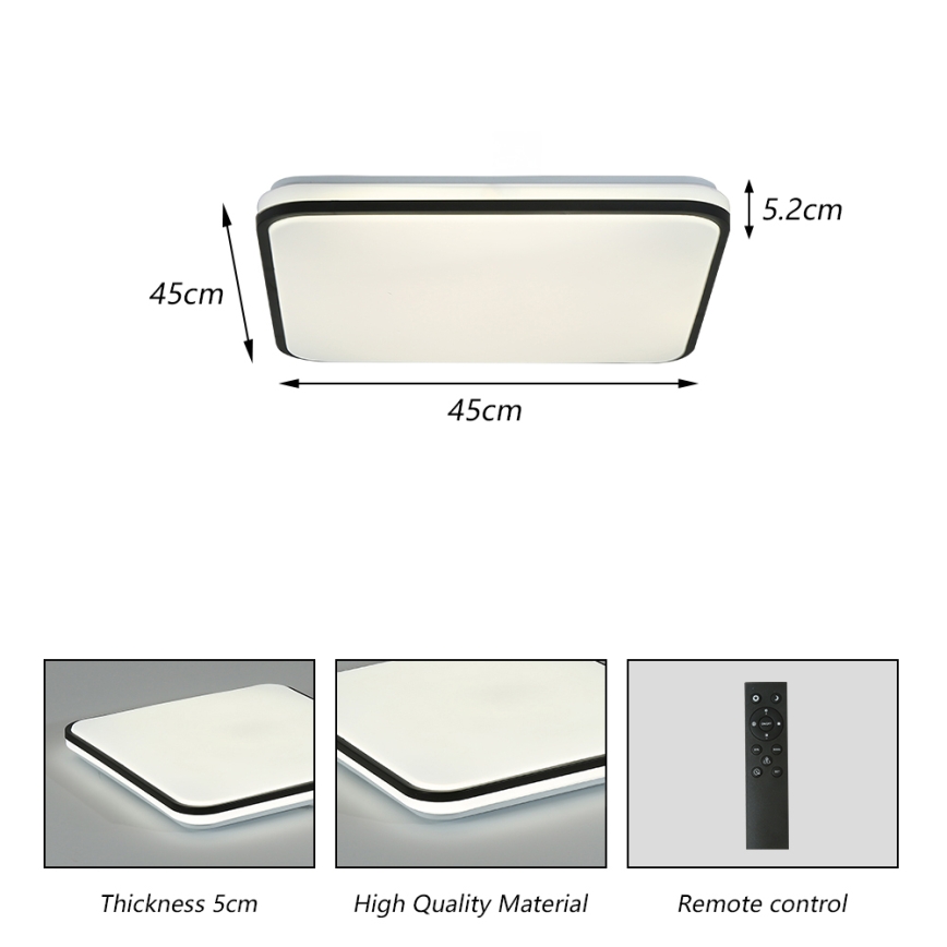 Brilagi - LED Stmívatelné stropní svítidlo SMART LED/36W/230V 53x53 cm 3000-6000K Wi-Fi Tuya Beacon + dálkové ovládání