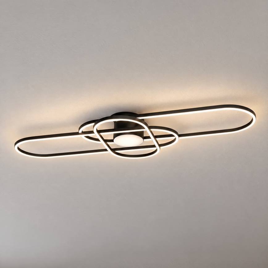 BRILAGI - LED Stmívatelné stropní svítidlo APOLLO LED/58W/230V 3000-6500K 43,2x101,2 cm černá + dálkové ovládání