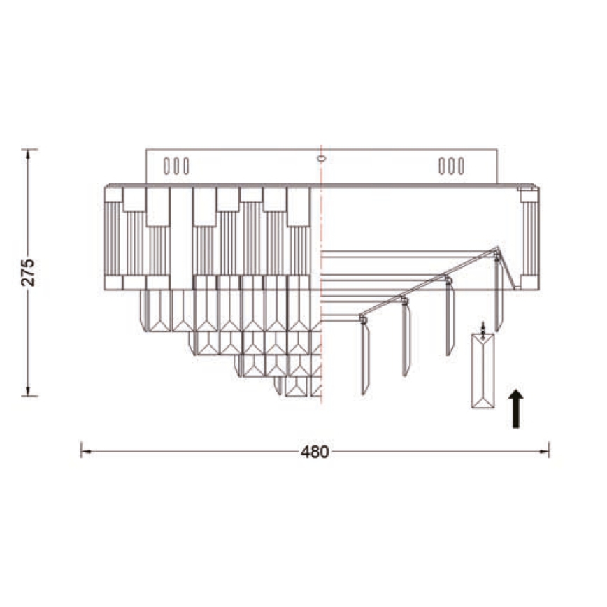 Brilagi - LED Stmívatelné stropní svítidlo CROWN LED/41W/230V 3000-6000K pr. 48 cm černá + dálkové ovládání