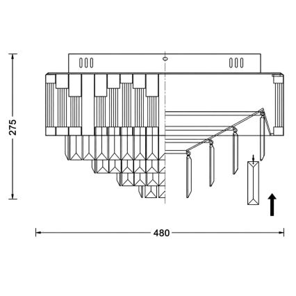 BRILAGI - LED Stmívatelné stropní svítidlo CROWN LED/41W/230V 3000-6000K pr. 48 cm černá + dálkové ovládání