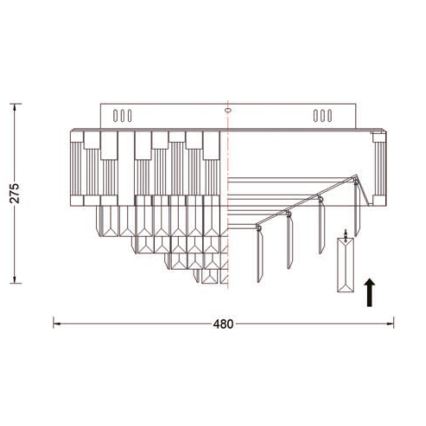 Brilagi - LED Stmívatelné stropní svítidlo CROWN LED/41W/230V 3000-6000K pr. 48 cm zlatá + dálkové ovládání