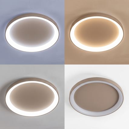 BRILAGI - LED Stmívatelné stropní svítidlo FALCON II LED/108W/230V 3000-6500K pr. 80 cm béžová + dálkové ovládání