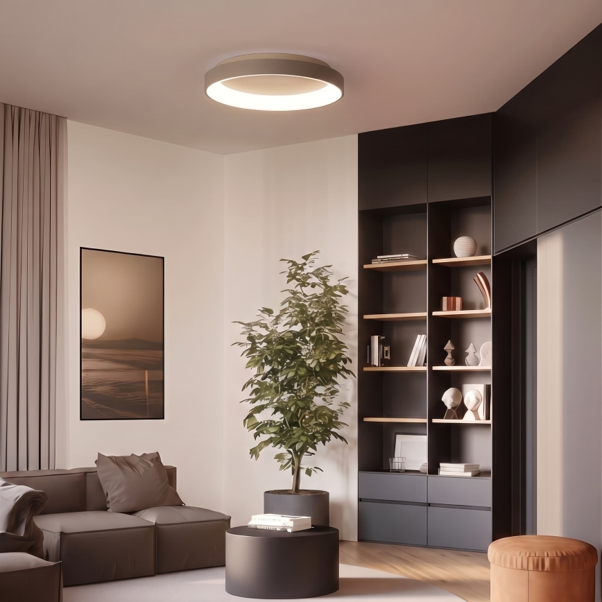 BRILAGI - LED Stmívatelné stropní svítidlo FALCON II LED/99W/230V 3000-6500K pr. 60 cm bílá/béžová + dálkové ovládání