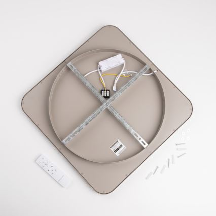 BRILAGI - LED Stmívatelné stropní svítidlo FALCON SLIM LED/50W/230V 3000-6500K 50x50 cm béžová + dálkové ovládání