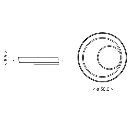 BRILAGI - LED Stmívatelné stropní svítidlo FLARE LED/70W/230V 3000-6000K pr. 50 cm bílá/černá + dálkové ovládání