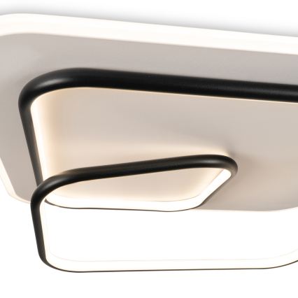 BRILAGI - LED Stmívatelné stropní svítidlo FLARE LED/81W/230V 3000-6000K 50x50 cm bílá/černá + dálkové ovládání