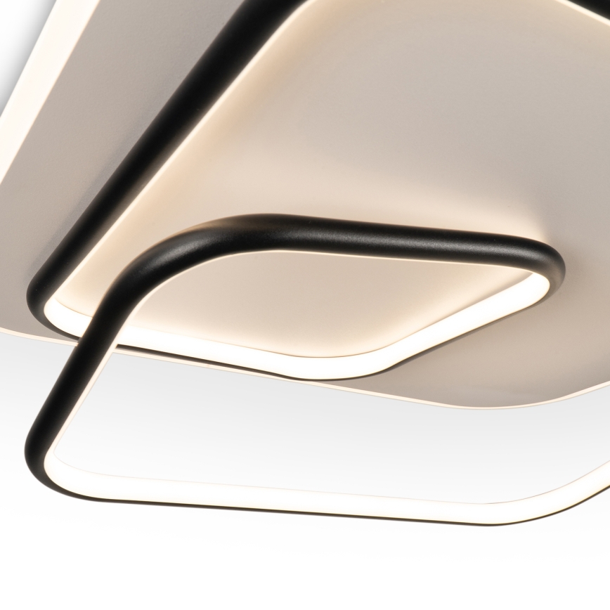 BRILAGI - LED Stmívatelné stropní svítidlo FLARE LED/81W/230V 3000-6000K 50x50 cm bílá/černá + dálkové ovládání