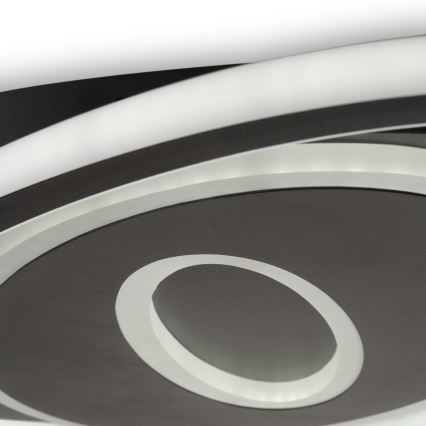 Brilagi - LED Stmívatelné stropní svítidlo IRIS LED/78W/230V 3000-6000K 37x49 cm černá + dálkové ovládání