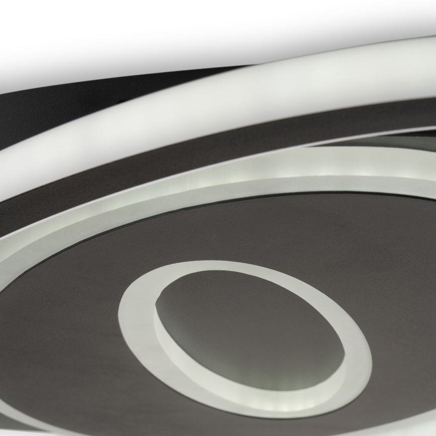 Brilagi - LED Stmívatelné stropní svítidlo IRIS LED/78W/230V 3000-6000K 37x49 cm černá + dálkové ovládání