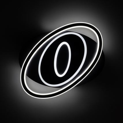 Brilagi - LED Stmívatelné stropní svítidlo IRIS LED/78W/230V 3000-6000K 37x49 cm černá + dálkové ovládání