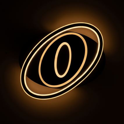Brilagi - LED Stmívatelné stropní svítidlo IRIS LED/78W/230V 3000-6000K 37x49 cm černá + dálkové ovládání