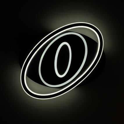 Brilagi - LED Stmívatelné stropní svítidlo IRIS LED/78W/230V 3000-6000K 37x49 cm černá + dálkové ovládání