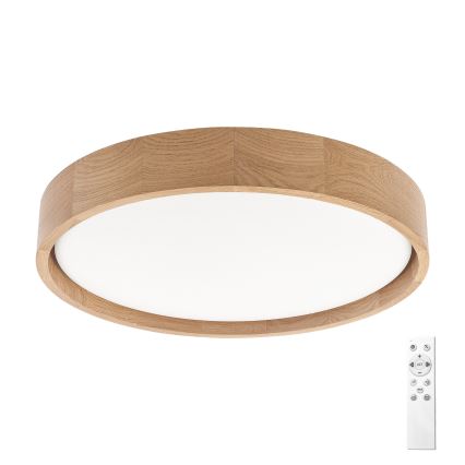 Brilagi - LED Stmívatelné stropní svítidlo MANAROLA REMOTE LED/24W/230V 3000-6500K pr. 41 cm dub + dálkové ovládání