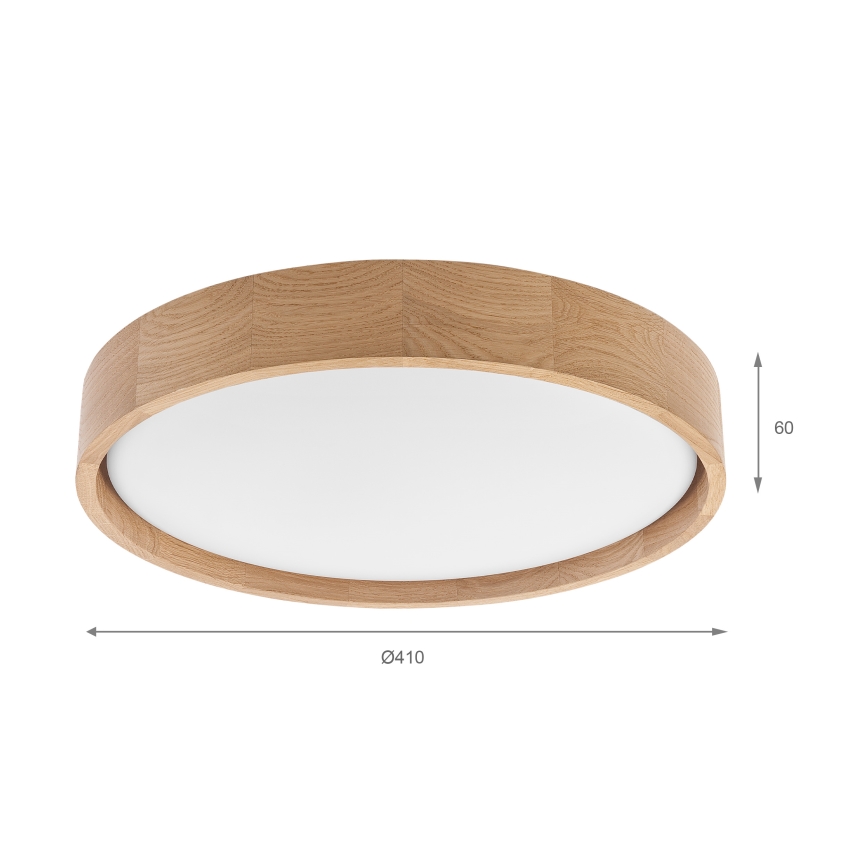 Brilagi - LED Stmívatelné stropní svítidlo MANAROLA REMOTE LED/24W/230V 3000-6500K pr. 41 cm dub + dálkové ovládání