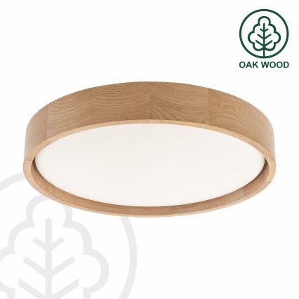 Brilagi - LED Stmívatelné stropní svítidlo MANAROLA SMART LED/24W/230V 3000-6000K Wi-Fi Tuya Beacon pr. 41 cm dub + dálkové ovládání