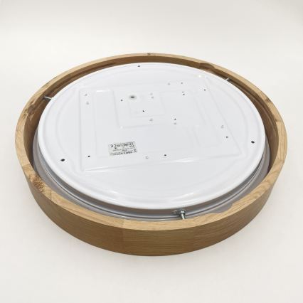 Brilagi - LED Stmívatelné stropní svítidlo MANAROLA SMART STARS LED/24W/230V 3000-6000K Wi-Fi Tuya Beacon pr. 41 cm dub + dálkové ovládání