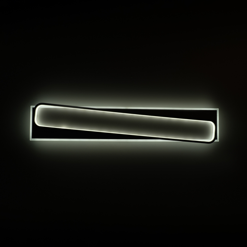 Brilagi - LED Stmívatelné stropní svítidlo OUTLINE LED/90W/230V 3000-6000K 18x100 cm bílá/černá + dálkové ovládání