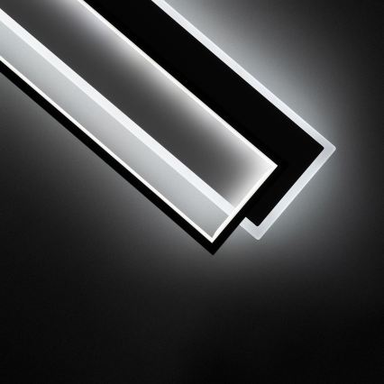 Brilagi - LED Stmívatelné stropní svítidlo OUTLINE LED/90W/230V 3000-6000K 18x100 cm bílá/černá + dálkové ovládání