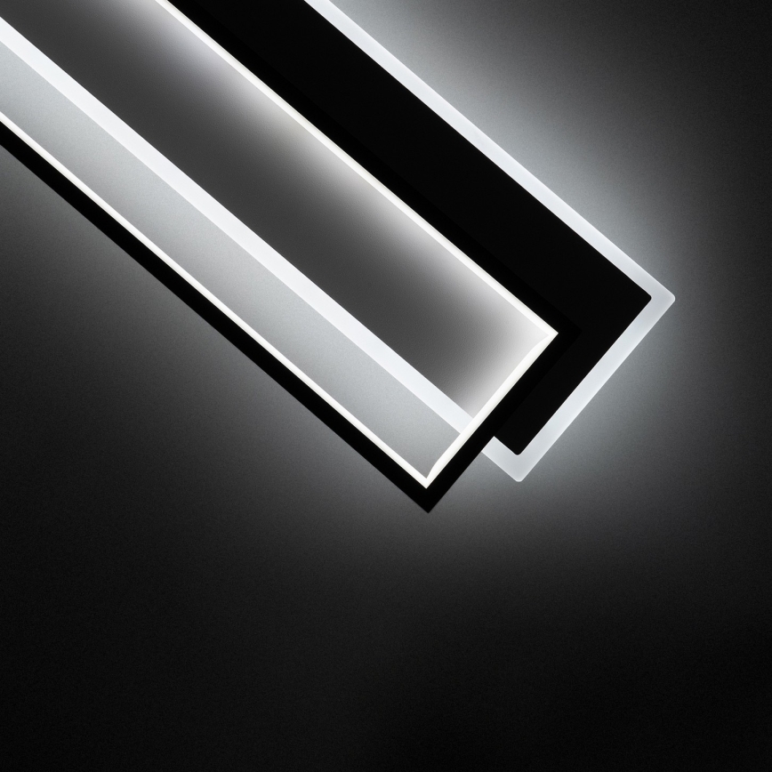 Brilagi - LED Stmívatelné stropní svítidlo OUTLINE LED/90W/230V 3000-6000K 18x100 cm bílá/černá + dálkové ovládání