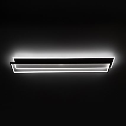 Brilagi - LED Stmívatelné stropní svítidlo OUTLINE LED/90W/230V 3000-6000K 18x100 cm bílá/černá + dálkové ovládání