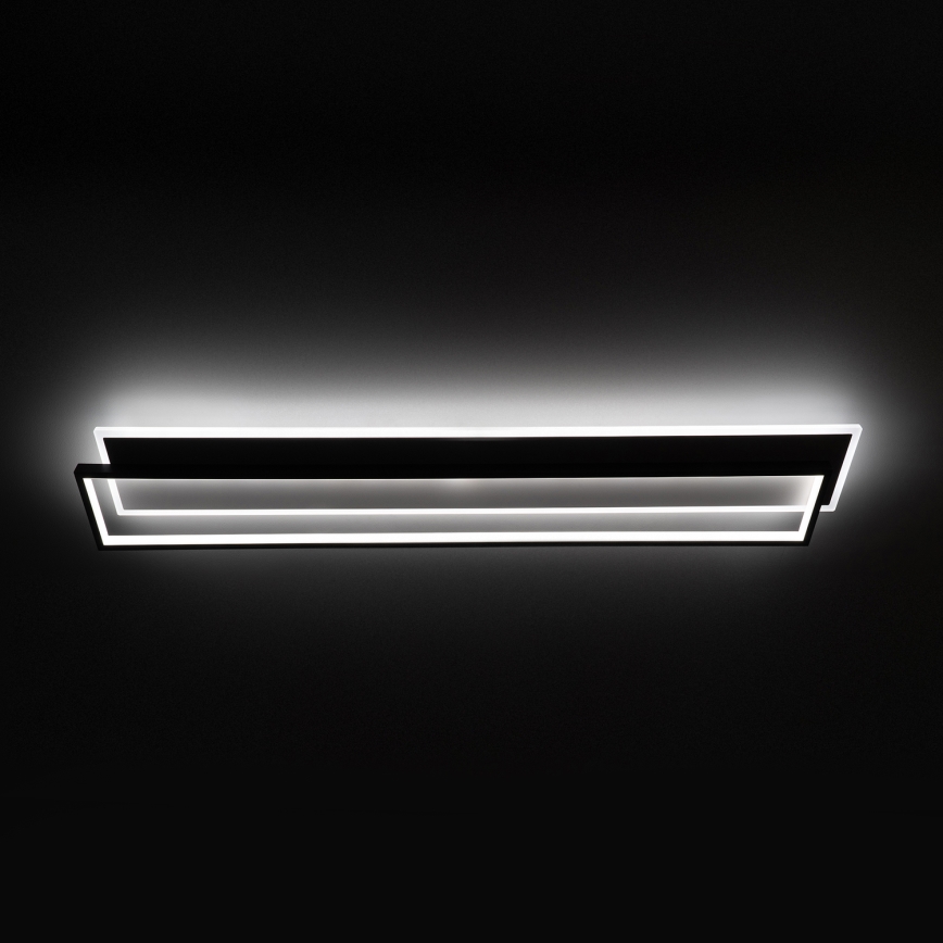 Brilagi - LED Stmívatelné stropní svítidlo OUTLINE LED/90W/230V 3000-6000K 18x100 cm bílá/černá + dálkové ovládání
