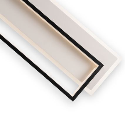 Brilagi - LED Stmívatelné stropní svítidlo OUTLINE LED/90W/230V 3000-6000K 18x100 cm bílá/černá + dálkové ovládání