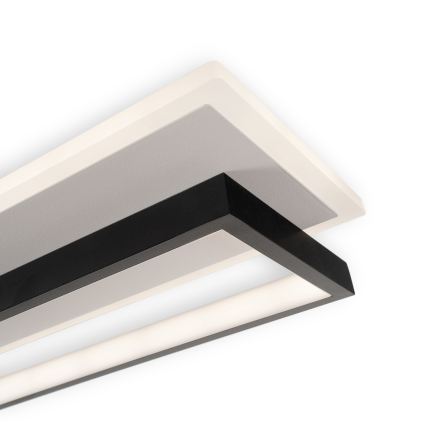 Brilagi - LED Stmívatelné stropní svítidlo OUTLINE LED/90W/230V 3000-6000K 18x100 cm bílá/černá + dálkové ovládání