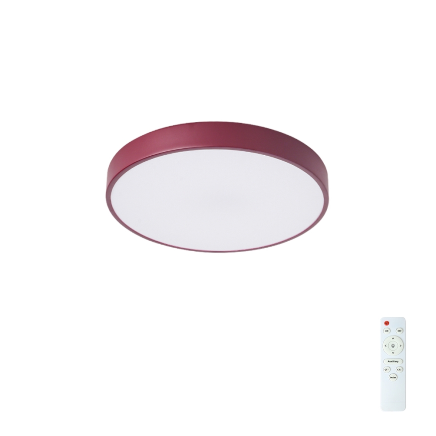Brilagi - LED Stmívatelné stropní svítidlo POOL LED/36W/230V 3000-6000K pr. 30 cm burgundy + dálkové ovládání