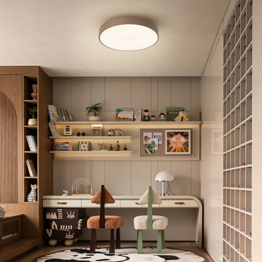 Brilagi - LED Stmívatelné stropní svítidlo POOL LED/36W/230V 3000-6000K pr. 30 cm hnědá + dálkové ovládání