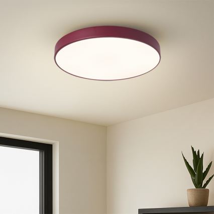 Brilagi - LED Stmívatelné stropní svítidlo POOL LED/48W/230V 3000-6000K pr. 40 cm burgundy + dálkové ovládání