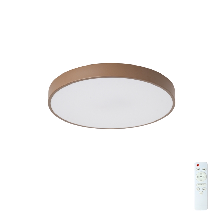 Brilagi - LED Stmívatelné stropní svítidlo POOL LED/48W/230V 3000-6000K pr. 40 cm hnědá + dálkové ovládání