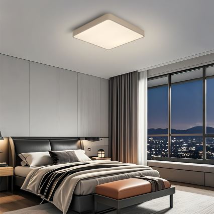 Brilagi - LED Stmívatelné stropní svítidlo POOL LED/48W/230V 3000-6000K 50x50 cm béžová + dálkové ovládání