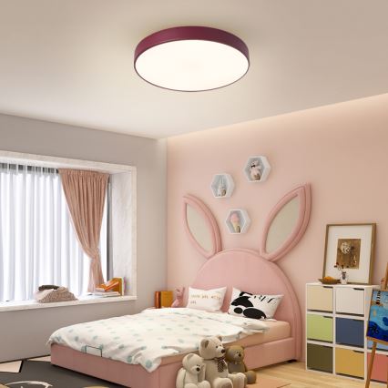 Brilagi - LED Stmívatelné stropní svítidlo POOL LED/60W/230V 3000-6000K pr. 50 cm burgundy + dálkové ovládání