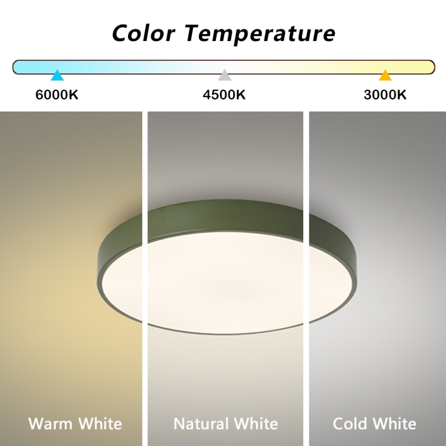 Brilagi - LED Stmívatelné stropní svítidlo POOL LED/60W/230V 3000-6000K pr. 50 cm zelená + dálkové ovládání