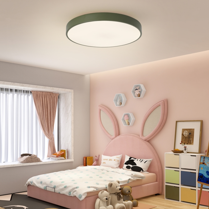 Brilagi - LED Stmívatelné stropní svítidlo POOL LED/60W/230V 3000-6000K pr. 60 cm zelená + dálkové ovládání