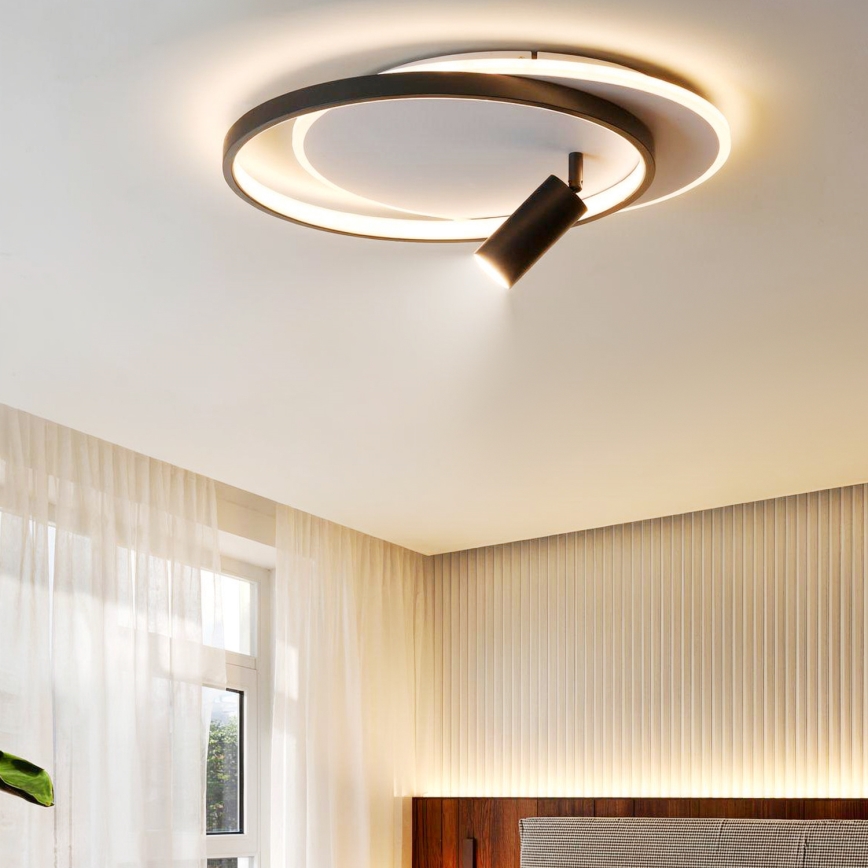 Brilagi - LED Stmívatelné stropní svítidlo UNITY LED/48W/230V + 1xGU10/3W 3000-6000K 39x45 cm bílá/černá + dálkové ovládání