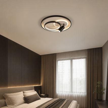Brilagi - LED Stmívatelné stropní svítidlo UNITY LED/60W/230V + 1xGU10/3W 3000-6000K pr. 50 cm bílá/černá + dálkové ovládání