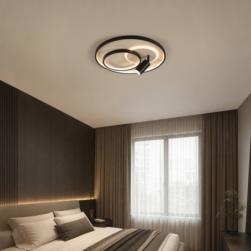 Brilagi - LED Stmívatelné stropní svítidlo UNITY LED/60W/230V + 1xGU10/3W 3000-6000K pr. 50 cm bílá/černá + dálkové ovládání