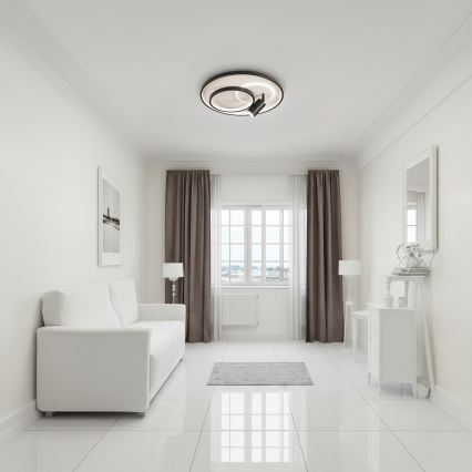 Brilagi - LED Stmívatelné stropní svítidlo UNITY LED/60W/230V + 1xGU10/3W 3000-6000K pr. 50 cm bílá/černá + dálkové ovládání