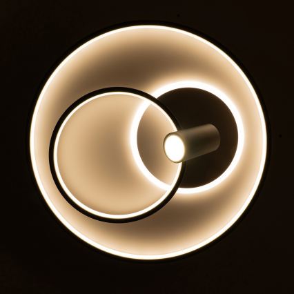 Brilagi - LED Stmívatelné stropní svítidlo UNITY LED/60W/230V + 1xGU10/3W 3000-6000K pr. 50 cm bílá/černá + dálkové ovládání