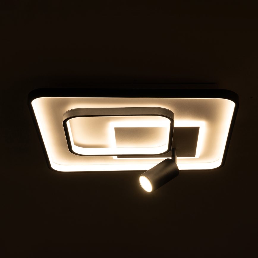 Brilagi - LED Stmívatelné stropní svítidlo UNITY LED/75W/230V + 1xGU10/3W 3000-6000K 50x50 cm bílá/černá + dálkové ovládání