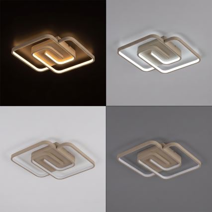 BRILAGI - LED Stmívatelné stropní svítidlo VELO LED/64W/230V 3000-6500K 48x48 cm béžová + dálkové ovládání
