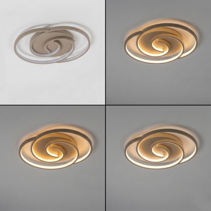 BRILAGI - LED Stmívatelné stropní svítidlo VELO LED/70W/230V 3000-6500K 38x47,8 cm béžová + dálkové ovládání