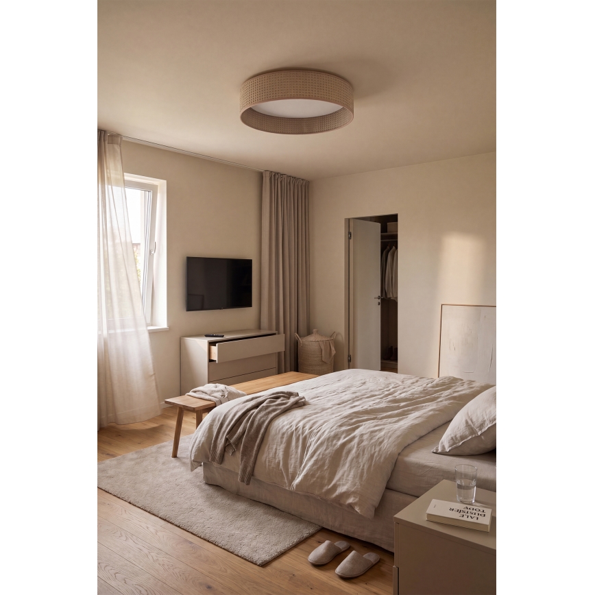 Brilagi - LED Stmívatelné stropní svítidlo VELVET SMARTIX STARS LED/36W/230V 3000-6000K pr. 55 cm béžová Wi-Fi Tuya Beacon + dálkové ovládání
