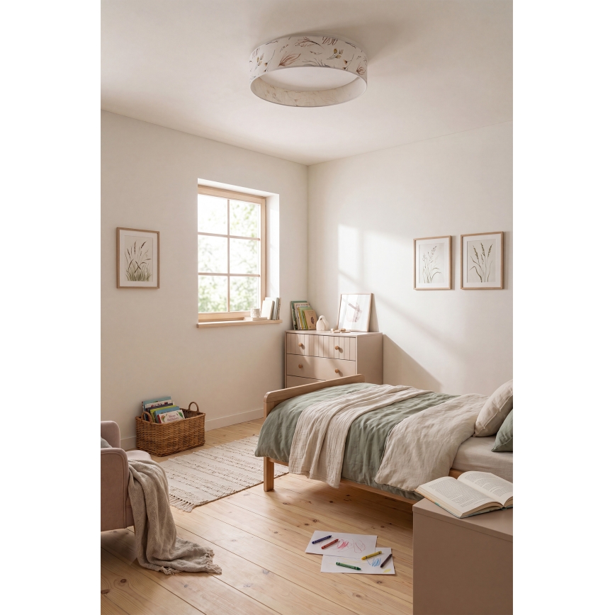 Brilagi - LED Stmívatelné stropní svítidlo VELVET SMARTIX STARS LED/36W/230V 3000-6000K pr. 55 cm bílá/květiny Wi-Fi Tuya Beacon + dálkové ovládání