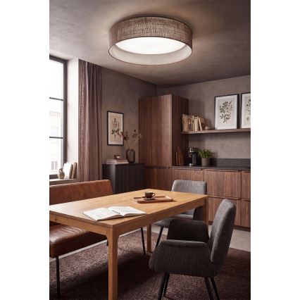 BRILAGI - LED Stmívatelné stropní svítidlo VELVET SMARTIX STARS LED/36W/230V 3000-6000K pr. 55 cm hnědá Wi-Fi Tuya Beacon + dálkové ovládání