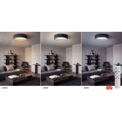 Brilagi - LED Stmívatelné stropní svítidlo VELVET SMARTIX LED/24W/230V 3000-6000K pr. 45 cm zelená Wi-Fi Tuya Beacon + dálkové ovládání