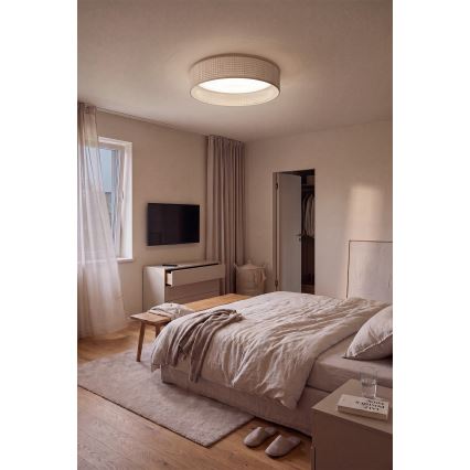 Brilagi - LED Stmívatelné stropní svítidlo VELVET SMARTIX LED/36W/230V 3000-6000K pr. 55 cm béžová Wi-Fi Tuya Beacon + dálkové ovládání