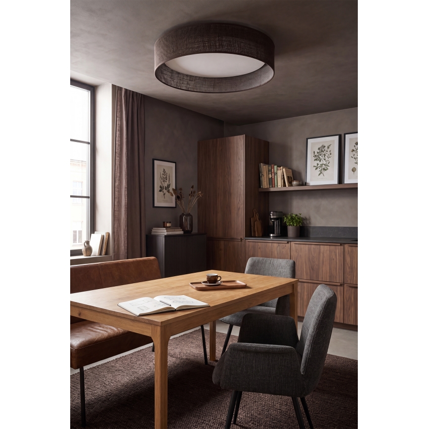 Brilagi - LED Stmívatelné stropní svítidlo VELVET SMARTIX LED/36W/230V 3000-6000K pr. 55 cm hnědá Wi-Fi Tuya Beacon + dálkové ovládání